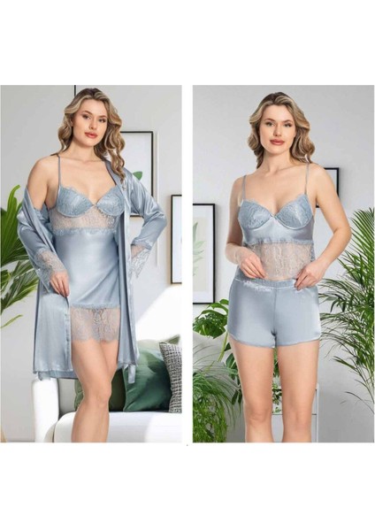 Kadın Saten 6'lı Dantelli Gelin Çeyiz Seti Jq.4r.8k1.mk fiyatları