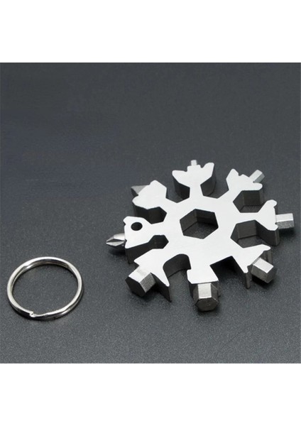 B Taşınabilir Edc Çok Fonksiyonlu Alet 18-In-1 Altıgen Evrensel Tork Kar Tanesi Anahtarı Paslanmaz Çelik Kar Anahtarı Tornavida (Yurt Dışından) fırsatları