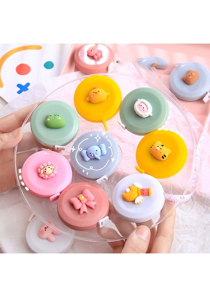 Style-9 150 CM/60IN Karikatür Mini Mezura Çift Taraflı Ölçekli Geri Çekilebilir Cetvel Otomatik Teleskopik Rulo Dikiş Ölçümleri Aracı (Yurt Dışından) modelleri