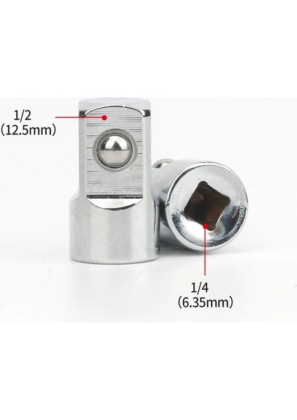 Bir Cr-V Çelik Soket Cırcır Dönüştürücü Adaptör Redüktör 1/2 "1/4" 1/2 "1/4" Araba Bisiklet Garaj Tamir Araçları Küçük Soket Araçları (Yurt Dışından)