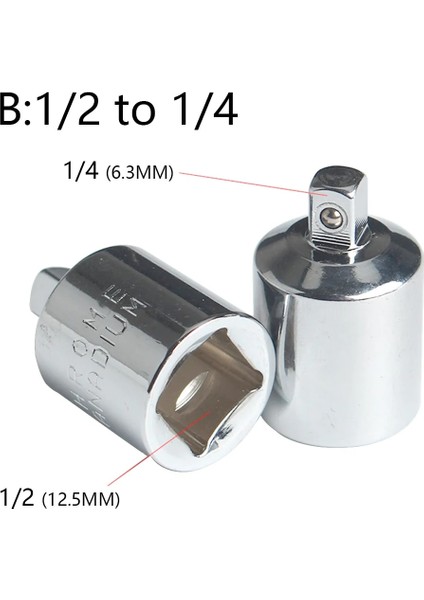Bir Cr-V Çelik Soket Cırcır Dönüştürücü Adaptör Redüktör 1/2 "1/4" 1/2 "1/4" Araba Bisiklet Garaj Tamir Araçları Küçük Soket Araçları (Yurt Dışından)