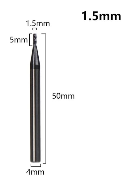 2 1 Adet Parmak Freze Kesme 4 Flüt Değirmen 1/1.5/2/2.5/3/4/5/6mm Alaşımlı Karbür Tungsten Çelik Freze Kesicisi Uç Değirmen Metal Kesici (Yurt Dışından)