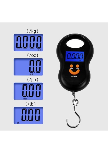 Turuncu Taşınabilir 50KG 10G Asılı Ölçek Dijital Terazi Arka Işık Elektronik Balıkçılık Ağırlıkları Cep Ölçeği Bagaj Terazileri Siyah (Yurt Dışından) fırsatları