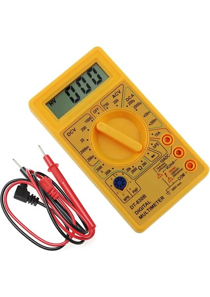 Pembe 2 Renkli LCD Dijital Multimetre Ac/dc 750/1000 V Dijital Mini Multimetre Probu Voltmetre Ampermetre Ohm Test Cihazı Metre Ölçer (Yurt Dışından)
