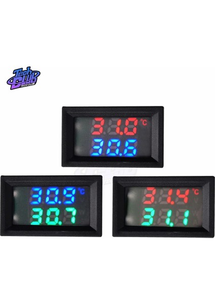 Bir Dc 4-28V 5V 12V 0.28 Inç LED Ekran Çift Voltmetre Dijital Sıcaklık Sensörü Termometre Ntc 10K 3950 Prob Kablosu (Yurt Dışından) fırsatları