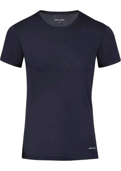 Erkek Pamuklu Lacivert 2'li Ribana O Yaka Fanila T-Shirt Q5.u.5o.k1.k.a.p.c