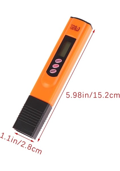 Turuncu 1 Adet Taşınabilir LCD Dijital Tds Su Kalitesi Test Cihazı Ev Su Test Kalemi Filtre Ölçer Ölçüm Araçları Akvaryum Havuzu Için (Yurt Dışından) modelleri