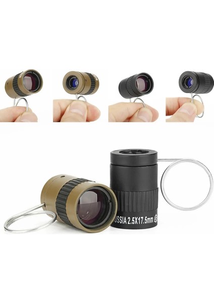 Beyaz Cep Hd Monoküler Teleskop Hinking Taktik Mini El Teleskop 2.5X17.5 Optik Ultra Minyatür Parmak Toka Teleskop (Yurt Dışından) fiyatları