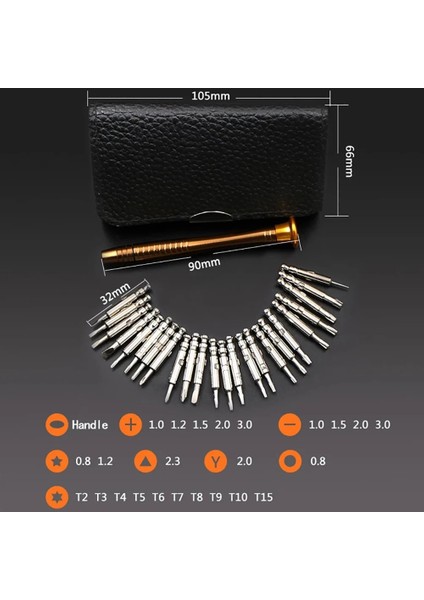 Manyetizma Siyah 25 In 1 Mini Hassas Tornavida Manyetik Set Elektronik Torx Tornavida Açılış Onarım Araçları Seti iPhone Kamera Izle Pc (Yurt Dışından)