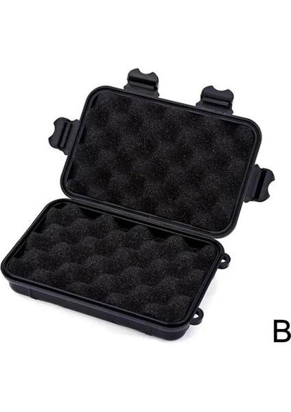 Siyah-S Açık Mühürlü Kutu Plastik Darbeye Dayanıklı Kutular Su Geçirmez Seyahat Değerli Eşya Saklama Kutusu Konteyner Kiti Hayatta Kalma Elektronik Gadget A7O1 (Yurt Dışından)