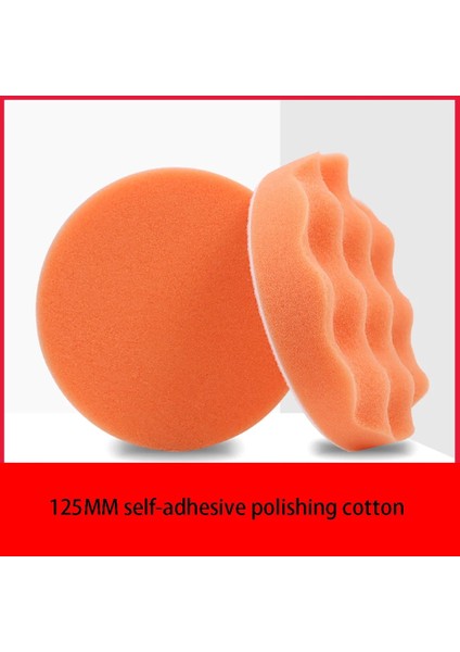 5 Inç 125MM Parlatma Pedi, Düz Sünger Disk, Dalga Sünger Disk, Yün Disk, Otomatik Yapıştırma Parlatma Makinesi Aksesuarları. (Yurt Dışından)