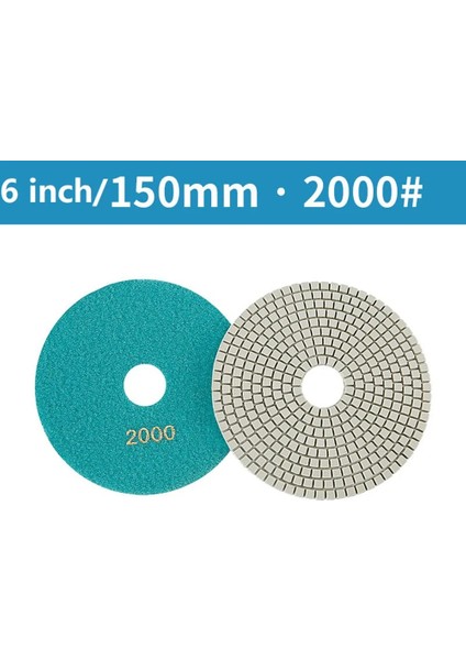 500 6 "150MM Kuru Islak Elmas Parlatma Pedi Taşlama Diski Granit Mermer Taş 30/50/100/150/300/500/800/1000/2000/3000 Grit (Yurt Dışından) fırsatları