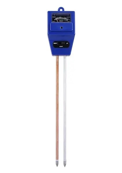 Mavi 3 In 1 Toprak Ph Ölçer Saksı Higrometre Toprak Test Cihazı Bitkiler Büyüme Nem Işık Yoğunluğu Ölçer Enstrüman Bahçe Aletleri (Yurt Dışından)