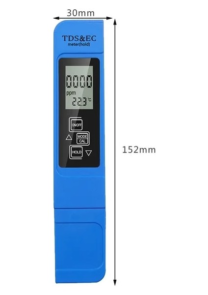 Mavi Su Kalitesi Tds Test Cihazı Ph Ölçüm Aralığı Akvaryum Yüzme Havuzu Monitörü Için Dijital Ölçüm Algılama (Yurt Dışından)