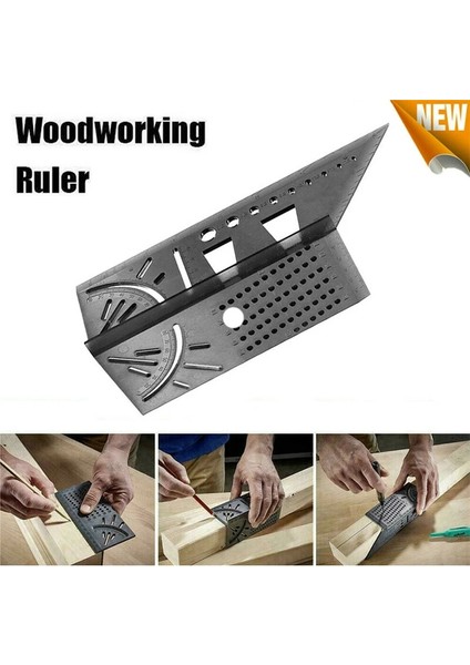 Yeşil Marangoz Hattı Kare Ölçüm Cetveli 45 Derece 90 Derece Çizgi Cetvel 3D Açı Kırlangıç Şekli Cetvel Ev Dıywoodworking Araçları (Yurt Dışından) fiyatları