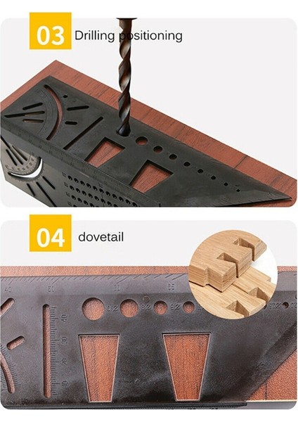 Yeşil Marangoz Hattı Kare Ölçüm Cetveli 45 Derece 90 Derece Çizgi Cetvel 3D Açı Kırlangıç Şekli Cetvel Ev Dıywoodworking Araçları (Yurt Dışından) fırsatları