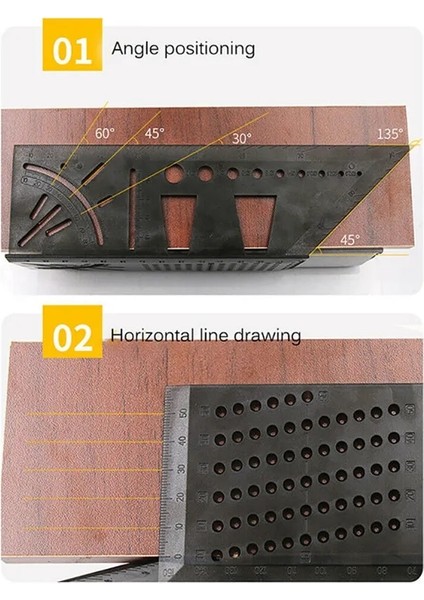 Yeşil Marangoz Hattı Kare Ölçüm Cetveli 45 Derece 90 Derece Çizgi Cetvel 3D Açı Kırlangıç Şekli Cetvel Ev Dıywoodworking Araçları (Yurt Dışından) indirimleri