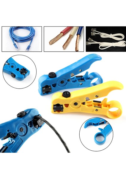 Siyah Çok Fonksiyonlu Elektrikli Sıyırma Bıçağı Pense Araçları Koaksiyel Kablo Tel Pense Kesici Çizgili Utp/stp RG59 Rg6 Rg7 RG11 (Yurt Dışından) modelleri