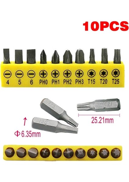 Tornavida Kafaları Taşınabilir Mini Manyetik Cırcır Anahtarı 1/4 "altıgen Torx Çift Yönlü Kontrol Tek/çift Kafa Tornavida Aracı Ev Dıy A (Yurt Dışından)