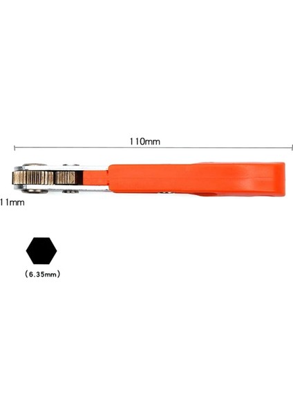 Tornavida Kafaları Taşınabilir Mini Manyetik Cırcır Anahtarı 1/4 "altıgen Torx Çift Yönlü Kontrol Tek/çift Kafa Tornavida Aracı Ev Dıy A (Yurt Dışından) modelleri
