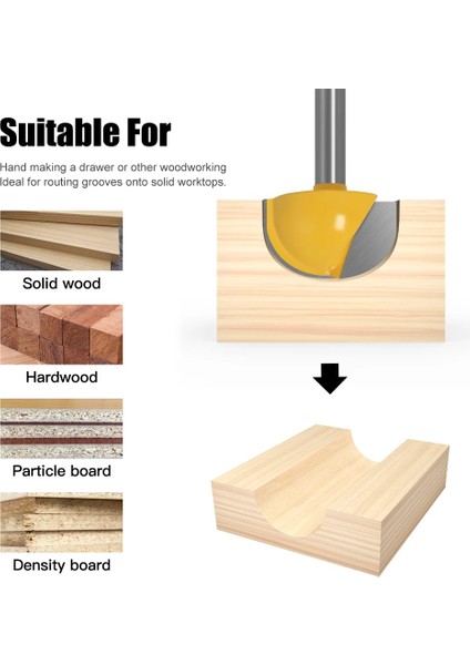 6x9.5 6mm Shank 6,8,12,16,18,20,22MMCNC Araçları Katı Karbür Yuvarlak Burun Uçları Yuvarlak Burun Koyu Çekirdek Kutusu Yönlendirici Bit Çalkalayıcı Kesici Aletler (Yurt Dışından) indirimleri
