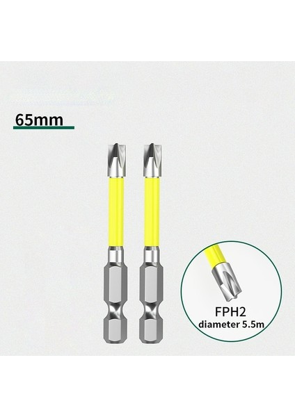 2 Adet Sarı 65MM 65MM 110MM Manyetik Özel Oluklu Çapraz Tornavida Bit Somun Sürücüleri Elektrikçi Fph2 Soket Anahtarı Güç El Aletleri (Yurt Dışından)