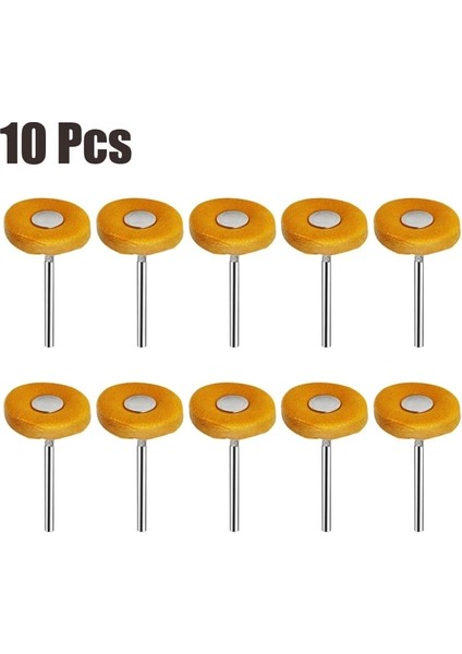 Sarı 10 Adet 23MM Kumaş Parlatma Çarkı Döner Alet Aksesuarı Parlatma Pedi Ince Parlatma Taşlama Takı Metal Mobilya (Yurt Dışından)