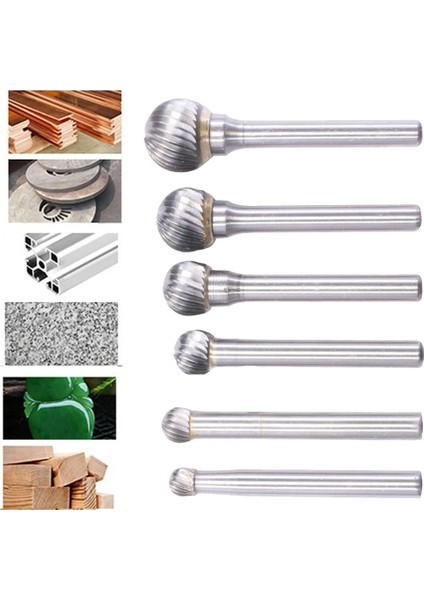 D0807M06 Top Kafa Kalıp Öğütücü Bit Freze Oyma Aracı Tungsten Döner Dosya Karbür Çapak Freze Kesici Matkap Metal Ahşap Plastik (Yurt Dışından)