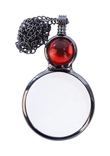 Kırmızı Yeni Yaratıcı Büyüteç Kolye Kolye Tek Gözlük Mercek 6x Büyüteç Moda Gotik Takı Erkekler Kadınlar Için Hediyeler (Yurt Dışından)