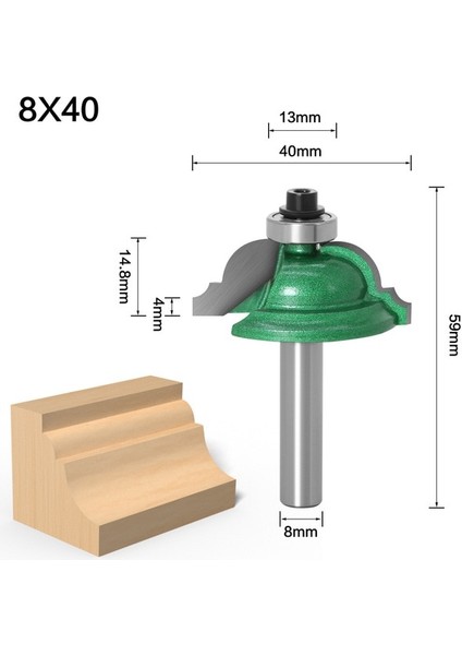8X40 1 Adet 8mm Shank Freze Kesicisi Ahşap Oyma Klasik Bit Çizgi Bıçak Yönlendirici Bit Çizgi Bıçak Ağaç Işleme Kesici Zıvana Kesici Aletler (Yurt Dışından)