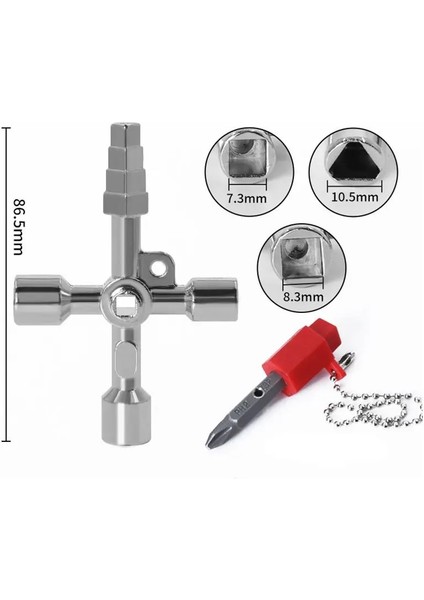 09 4 In 1 Evrensel Çapraz Anahtar Üçgen Anahtarı Anahtar Tren Elektrikli Asansör Dolabı Vana Alaşım Üçgen Kare Delik El Aletleri (Yurt Dışından) modelleri