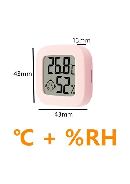Pembe Mini Kapalı Termometre LCD Dijital Sıcaklık Odası Higrometre Ölçer Sensörü Nem Ölçer Kapalı Termometre Sıcaklık (Yurt Dışından)