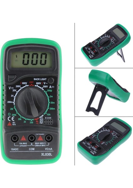 Mavi XL830L El Dijital Multimetre LCD Arka Işık Taşınabilir Ac/dc Ampermetre Voltmetre Ohm Gerilim Test Cihazı Metre Multimetro (Yurt Dışından)
