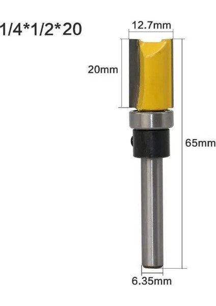 NO29 1 Adet 1/4 Inç Shank Giyotin Temizleme Gömme Trim Ahşap Yönlendirici Bit Düz Freze Kesiciler Ahşap 6.35MM Shank Ağaç Işleme Araçları (Yurt Dışından) fırsatları