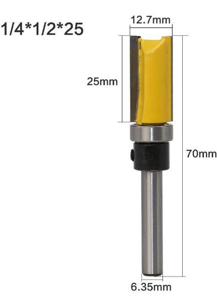 NO29 1 Adet 1/4 Inç Shank Giyotin Temizleme Gömme Trim Ahşap Yönlendirici Bit Düz Freze Kesiciler Ahşap 6.35MM Shank Ağaç Işleme Araçları (Yurt Dışından) indirimleri
