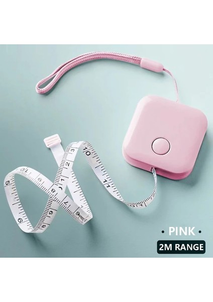 Pembe 7019 1.5m Mezura Geri Çekilebilir Ölçekli Sevimli Cetvel Dikiş Esnek Cetvel Vücut Ölçme Cetvel Tedbir Ölçme Aracı Metrik Bant Cetvel (Yurt Dışından)