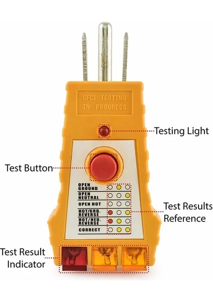 Abd Plug Güç Dedektörü Test Cihazı Soket Kontak Indüksiyon Soketi Güvenlik Test Cihazı Gfcı Kontrol Prizi Test Cihazı Çıkış Elektrikçi Aracı (Yurt Dışından)