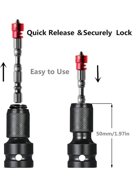 1 Adet 1 Adet Anahtarı Soket Adaptörü Ingiliz Anahtarı Takımı Sürücü Dönüştürücü Darbe Aracı 1/2 Inç Kare 1/4 Inç Altıgen Cırcır Soket (Yurt Dışından)