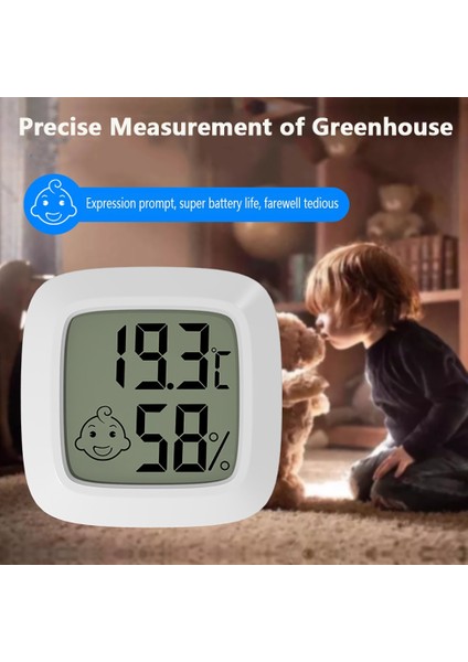 Beyaz-C Vastar Smiley Mini LCD Dijital Termometre Higrometre Kapalı Oda Sıcaklığı Nem Ölçer Sensör Ölçer Hava Istasyonu (Yurt Dışından) modelleri