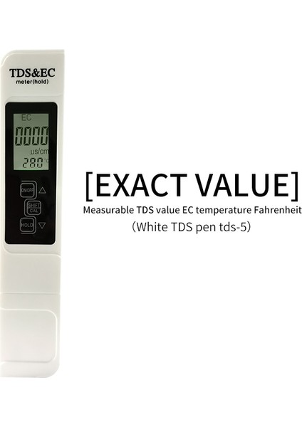 Tds-Ec-Withbacklight 3'ü 1 Arada Tds Ec Sıcaklık Monitörü 0-9999 Ppm Su Sayacı Hızlı Pcr Içme Suyu Kalitesi Test Cihazı Analizörü Akvaryum Filtre Test Cihazı (Yurt Dışından)