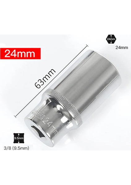 14MM 1 Adet Uzunluk 63MM Altıgen Soket Kol Anahtarı Metrik 3/8 "(9.5mm) Arayüz Soketleri Bit El Aletleri 8MM-24MM (Yurt Dışından) fırsatları
