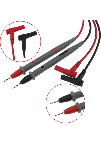 Kırmızı 1 Çift 10A Ampermetre Test Kablosu Kullanışlı Evrensel Multimetre Çok Metre Voltmetre Kurşun Probe Tel Kalem Kablosu ile 1 Çift Kelepçe (Yurt Dışından)