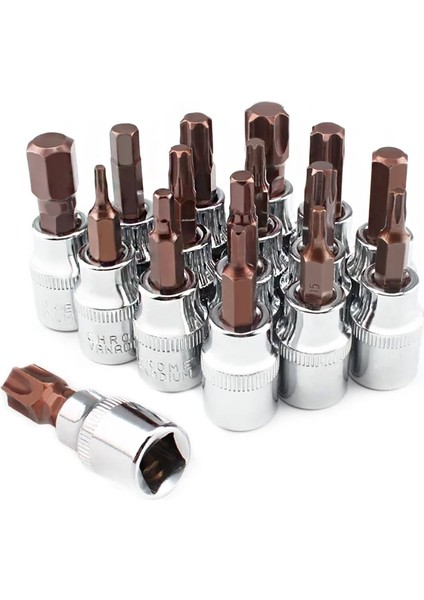 H8 1 Adet 3/8 Sürücü Torx Hex Phillips Pozi Soket Uçları T50 T55 Ph Pz Tornavidalar H8 H10 Soket Allen Anahtar Tornavida Bit (Yurt Dışından)