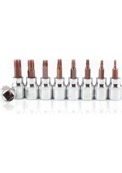 H8 1 Adet 3/8 Sürücü Torx Hex Phillips Pozi Soket Uçları T50 T55 Ph Pz Tornavidalar H8 H10 Soket Allen Anahtar Tornavida Bit (Yurt Dışından)
