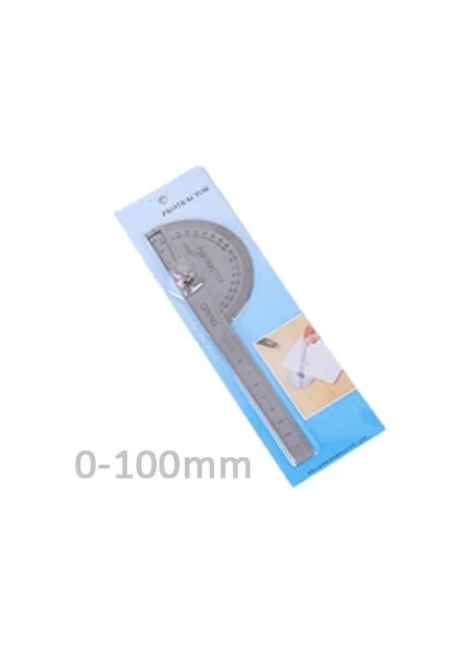 100MM 180 Derece Iletki Metal Açı Bulucu Gonyometre Açı Cetvel Paslanmaz Çelik Ağaç Işleme Araçları Döner Ölçüm Cetveli 100/150 (Yurt Dışından)