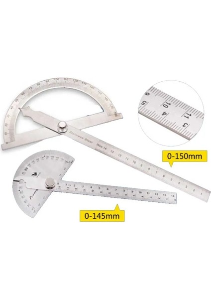 100MM 180 Derece Iletki Metal Açı Bulucu Gonyometre Açı Cetvel Paslanmaz Çelik Ağaç Işleme Araçları Döner Ölçüm Cetveli 100/150 (Yurt Dışından) fırsatları