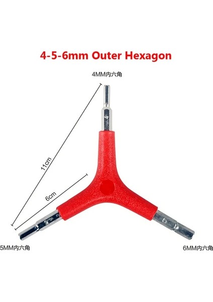 4-5-6mm Dış Y Tipi Bisiklet 4-5-6 8-9-10MM Üçgen Altıgen Anahtar Vida Anahtarı Anahtarı Fpv Quadcopter Pervane Rc Araçları Bisiklet Tamir Edc (Yurt Dışından)