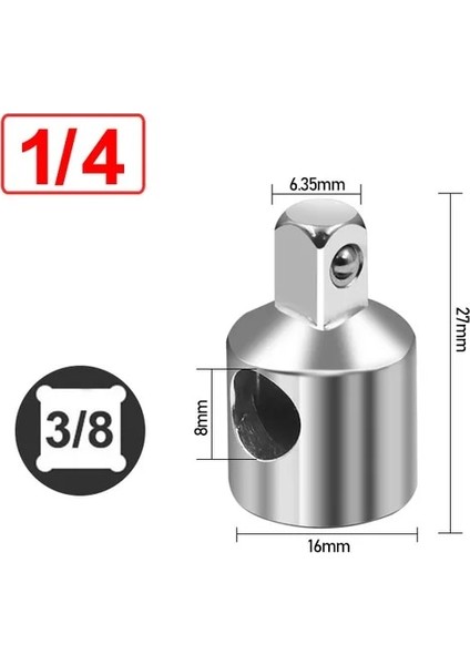1-4 Inç 1/4 "3/8" 1/2" Soket Cırcır Adaptörü Evrensel Hex Bit Tutucu Cr-V Çelik El Tamir Araçları Araba Bisiklet Için Sürücü Soketi (Yurt Dışından)
