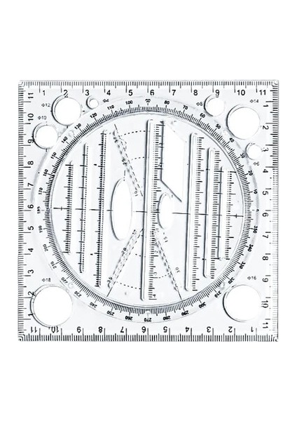 Beyaz Çok Fonksiyonlu Çizim Cetveli Sanat Tasarım Inşaat Mimarı Stereo Geometri Çizim Ölçeği Cetvel Aracı Ölçme Açısı Enstrüman (Yurt Dışından)