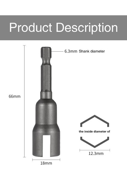 1 Adet Kelebek Cıvata Lokma Anahtar 6.35MM Hex Shank Soket Adaptör Somunu Güç Aracı Için Oluklu Elektrikli Tornavida Dropshipping (Yurt Dışından)